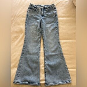 Good American Light Blue Flare Jeans